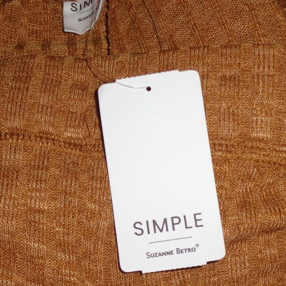 Marled Camel Ribbed Straight Wide Leg Pants - Picture 5 of 7